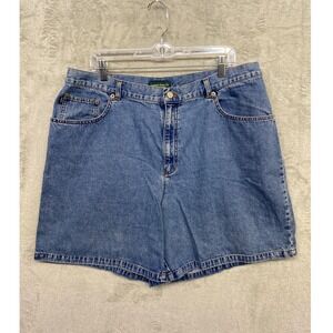 Vintage Lauren Jeans Co. Ralph Lauren Denim Shorts Womens 18W Blue High Rise